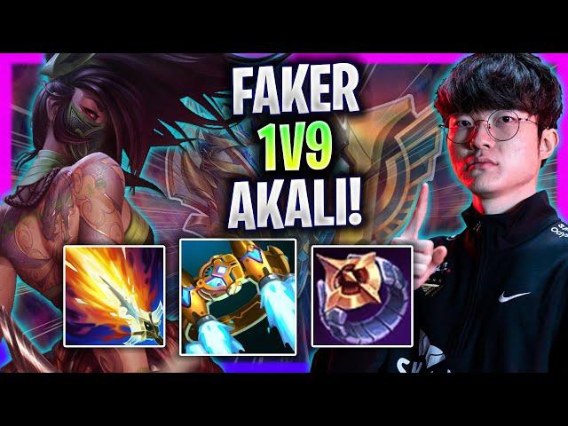 FAKER TRYING TO 1V9 WITH AKALI! - T1 Faker Plays Akali Mid vs Leblanc! | Season 2024