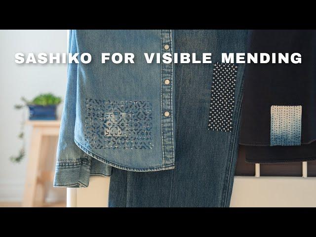 Repair Shirt with Simple Running Stitch | Sashiko Visible Mending Tutorial (Part 1)