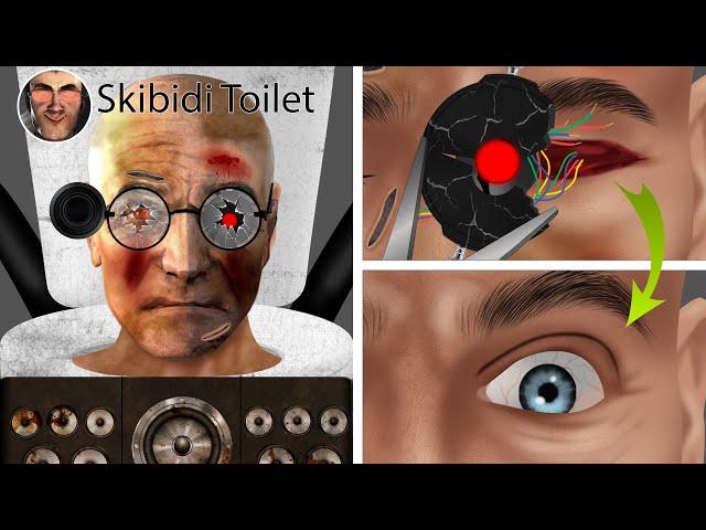 ASMR Animation Help Skibidi Toilet Help change his mechanical eyes | WOW Brain Satisfying Video