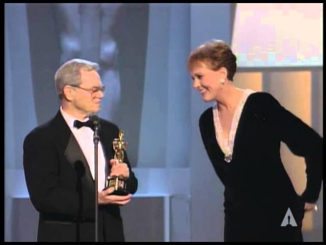 Michael Kidd receiving an Honorary Oscar® from Julie Andrews