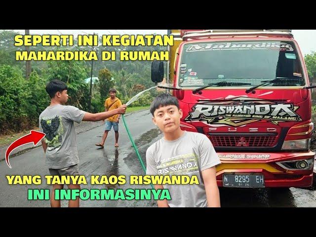 Seperti ini kegiatan Mahardika jr di rumah dan info kaos Riswanda terbaru 