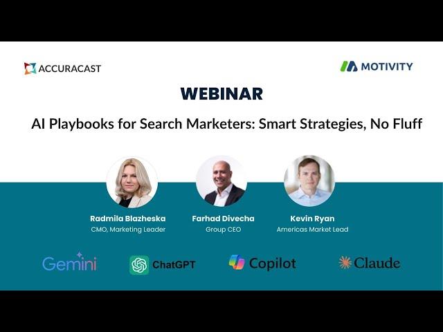 Webinar: AI Playbooks for Search Marketers