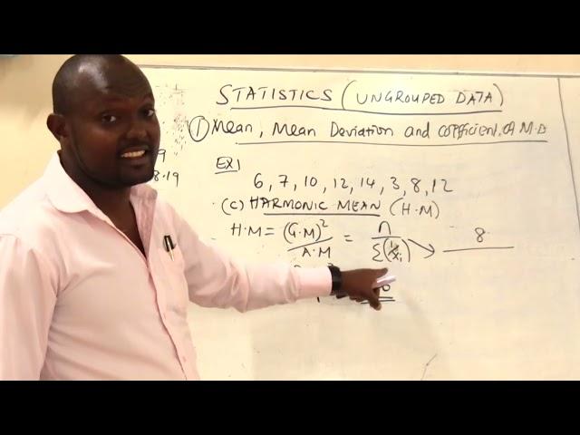 STATISTICS (Ungrouped Data): MEAN, MEAN DEVIATION AND COEFFICIENT OF MEAN DEVIATION