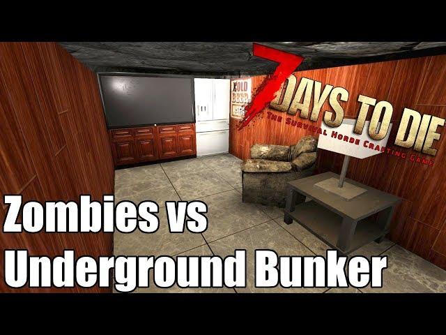 7 Days to Die - Underground Bunker Basics - vs Blood Moon Horde