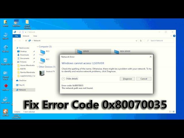 Windows cannot access shared folder on windows 10 | Fix error 0x80070035