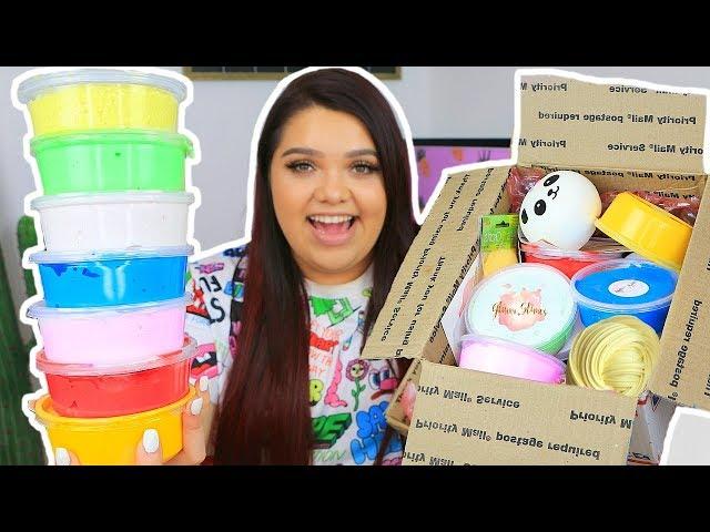 HUGE SLIME PACKAGE REVIEW! Famous Etsy Slime Shops! GLITTER.SLIMES, SLIMEEDADDY, & MORE