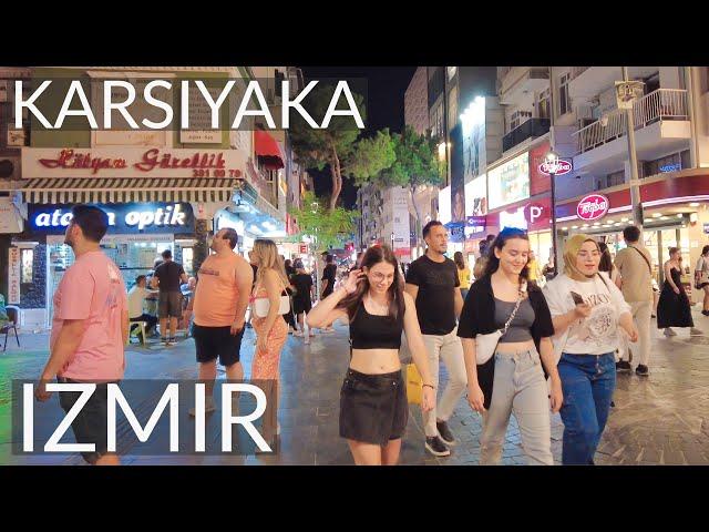  İzmir Karşıyaka 2023: Nighttime 4K Walking Tour | Izmir Travel Guide