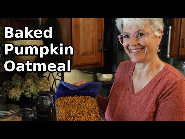 Pumpkin Baked Oatmeal Made with 9 Grains....Easy and Delicious #PumpkinBakedOatmeal