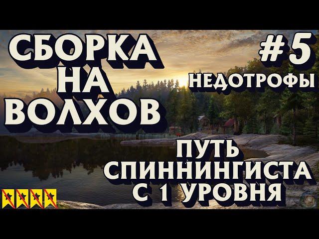 Аккаунт спиннингиста #5 | Первая сборка на Волхов | НЕДОТРОФЫ | Русская Рыбалка 4