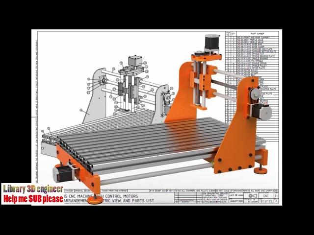 72. Three Axis CNC Machine (Router) || Free download 3D model