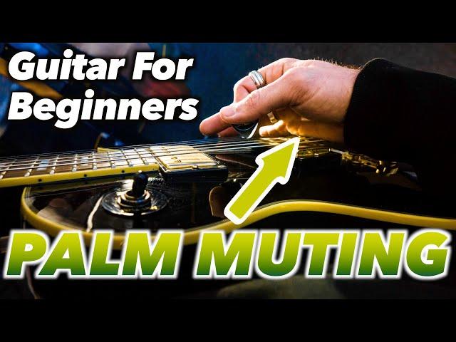 Guitar For Beginners | Palm muting on guitar (SOUNDS COOL!) #guitarforbeginners #palmmuting