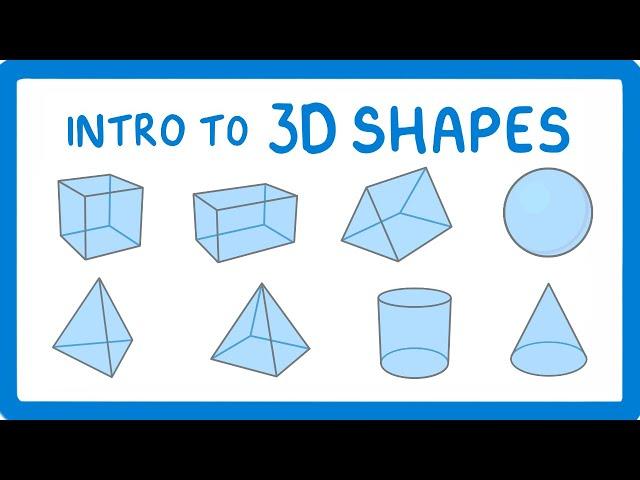 GCSE Maths - The Eight 3D Shapes You Need to Know & What Vertices, Edges & Faces are  #109