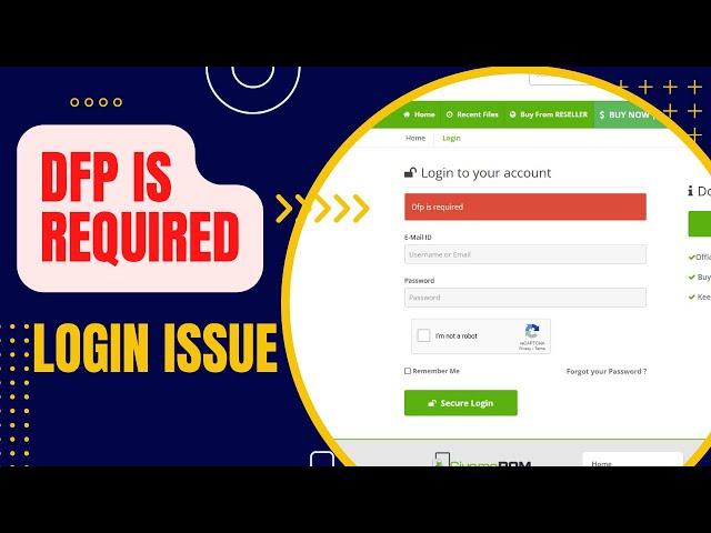 Dfp is required Solution | Givemerom Firmware Website Login error Solution