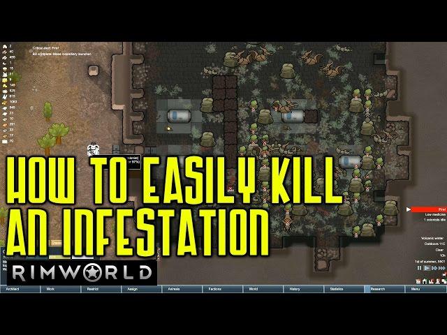 How to Kill a Massive Hive Infestation | Rimworld Guide