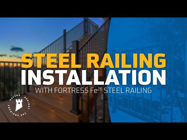 How To Install A Steel Railing | Fortress Fe26 Steel Railing Universal Bracket Installation