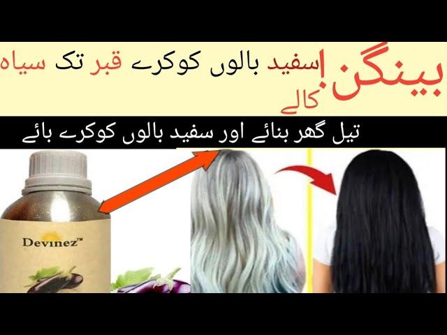 EggplantOil For Permanent Black Hair |Baingan ke Tail Se Sufaid Balon Ko MustaqilKala Kren |