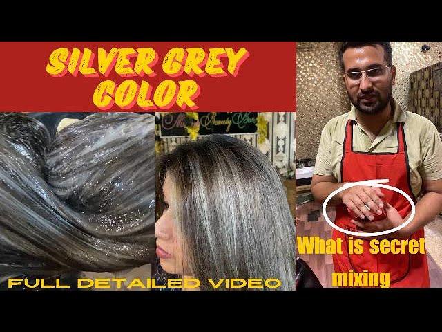 how to achieve silver gray hair / silver gray / silver gray balayage / silver gray color kaise kare