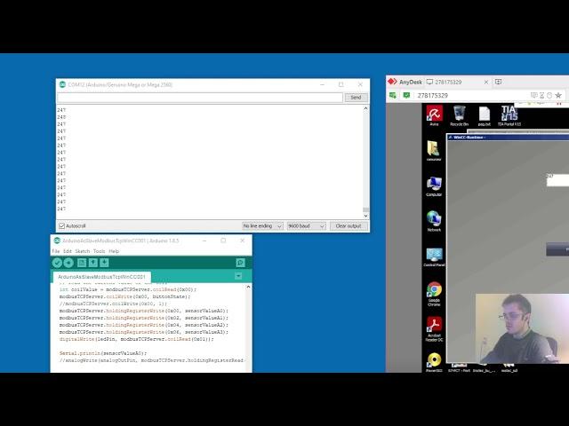 Arduino MEGA UNO and SIEMENS WinCC SCADA Interfacing connect