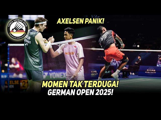 AXELSEN PANIK! Momen Tak Terduga Saat Lawan Alwi Farhan di German Open 2025! 