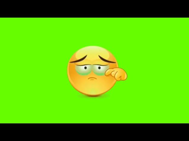 Crying Emoji Green Screen - Chroma Key