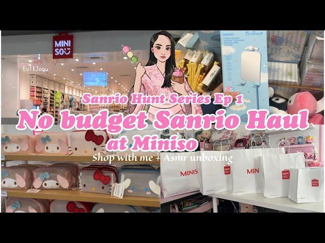 No budget Sanrio Haul Vlog| Ep 1 Sanrio Hunt at @miniso.official | ASMR unboxing