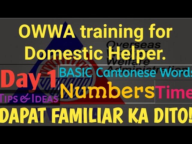 OWWA TRAINING FOR DOMESTIC HELPER BOUND TO HONGKONG DAY 1/DH IN HONGKONG/OFW SA HONGKONG.