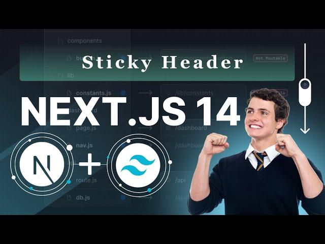 Next js 14 Tutorial - Sticky Navbar on Scroll With Tailwind CSS