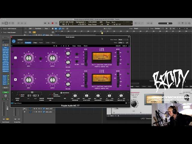 how I MIX/MASTER + MY VOCAL CHAIN for EMO RAP in LOGIC PRO X - destiny by brody & original god