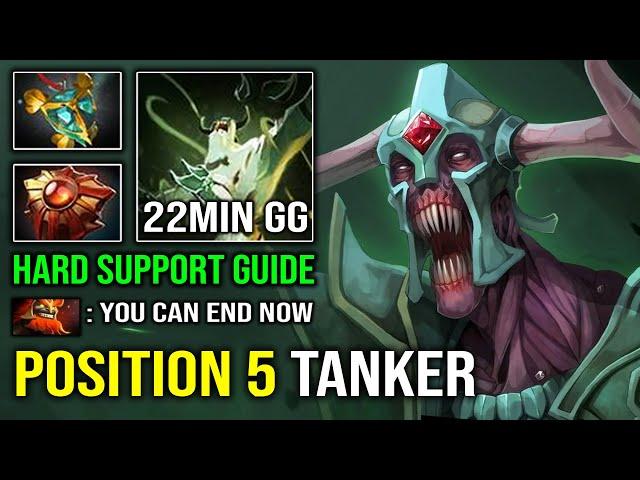 NEW Hard Support Guide | Super Tank Position 5 Undying EZ 22Min GG Imba Dota 2