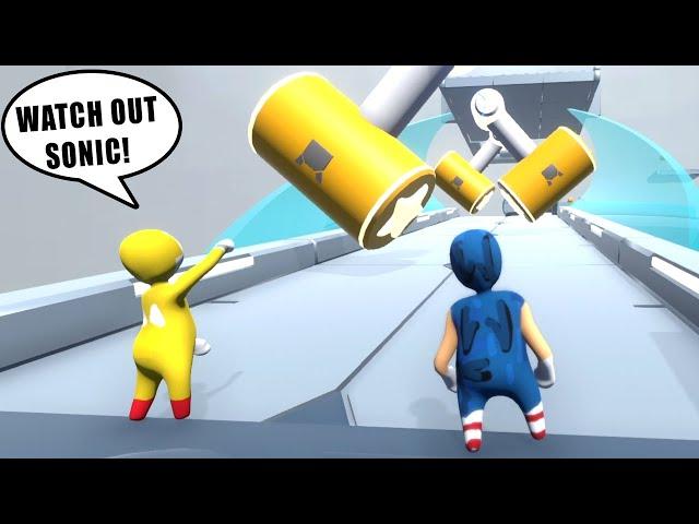 SONIC AND TAILS WORKING TOGETHER in HUMAN FALL FLAT