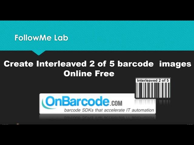 Free Online Interleaved 2 of 5 Barcode Image Generator