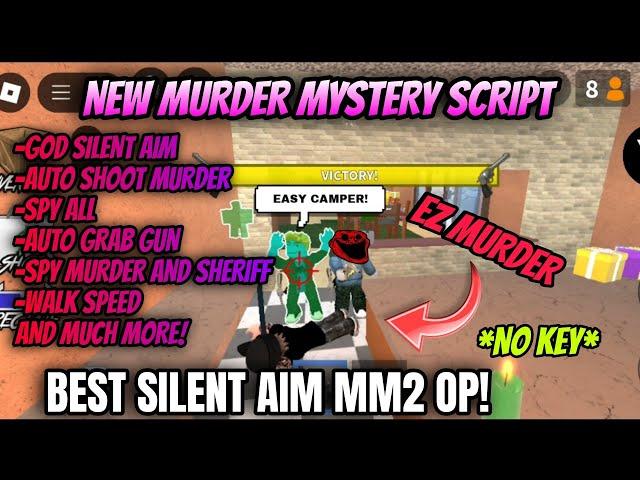 *GOD* Murder Mystery 2 Script BEST SILENT AIM MM2 | Silent Aim, Grab Gun, Free emote, Spy all, More