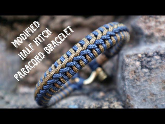 [PART I] HOW TO MAKE MODIFIED HALF HITCH KNOT PARACORD BRACELET WITH SHACKLE,EASY PARACORD TUTORIAL.