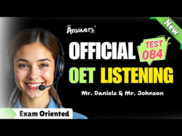 OET Listening Test Jan 07 2025 #oet #oetexam #oetnursing #oetlisteningtest