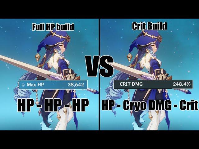 Layla Full HP vs Crit Build Damage Test - Genshin impact