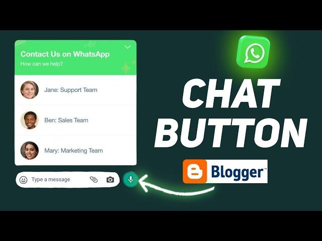 Add WhatsApp chat to Blogger in 5 minutes!