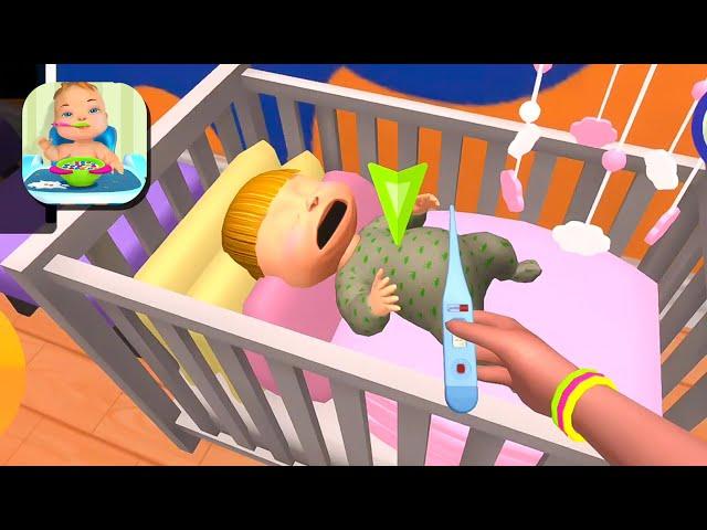 Virtual Baby Sitter Family Simulator - Check Baby with Thermometer | Gameplay Walkthrough #3