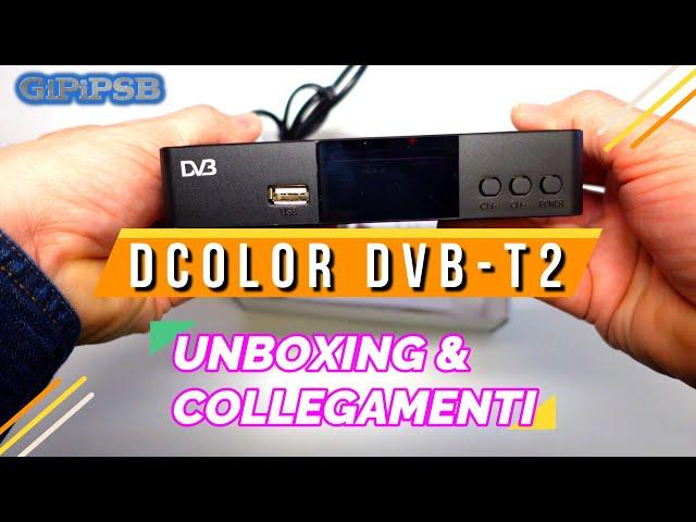 DCOLOR A006 Decoder Digitale Terrestre DVB-T2 - Unboxing & Collegamenti alla TV