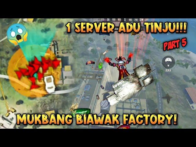 SATU SERVER BAKU HANTAM DI FACTORY‼️AKHIRNYA MUKBANG BIAWAK LAGI