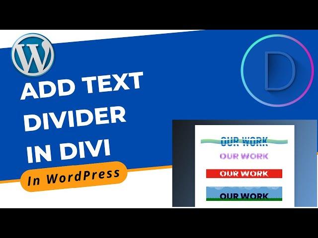 How to Add Text Divider with Divi Builder in WordPress | Divi Page Builder Tutorial 2022