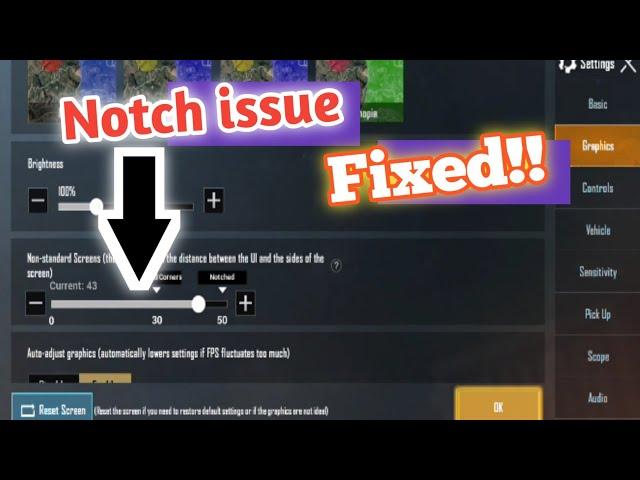 how to fix notch problem in pubg mobile | notch issue