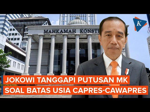 [FULL] Jokowi Buka Suara soal Putusan MK tentang Usia Capres dan Cawapres