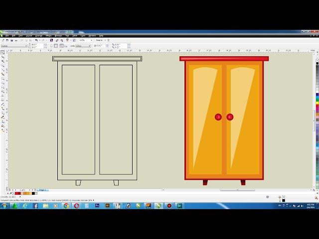 Coreldraw Tutorial, Cupboard Vector Design in Coreldraw for Beginners & Experts, CorelwaliSarkar