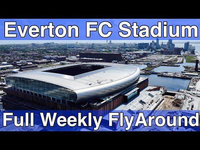 NEW Everton FC Stadium at Bramley Moore Dock. A Full FlyAround!