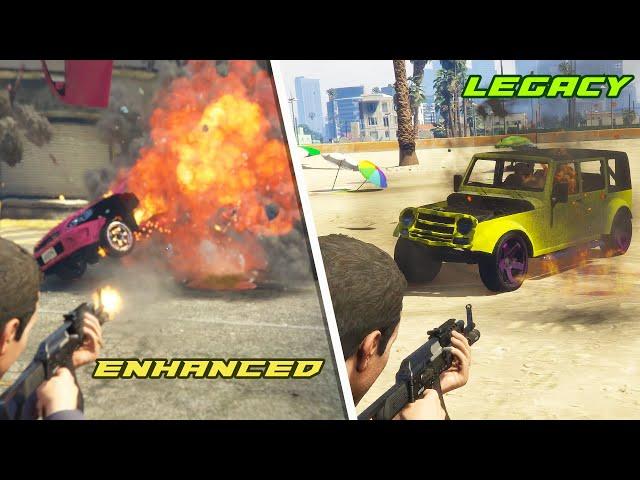 GTA V | Legacy VS Enhanced | PC NextGen Update ComparisonEXPLOSIONS Comparison