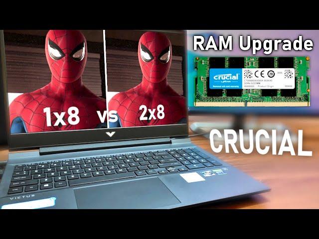 HP Victus RAM Upgrade | Crucial 8gb DDR4 3200mhz Review | Benchmarks