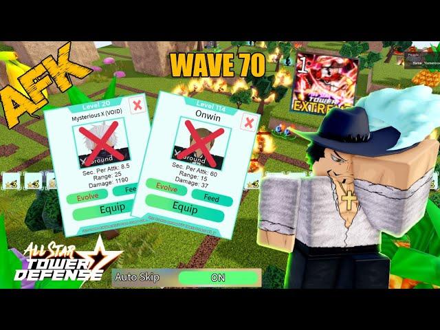 AFK LAZY EXP Farm Mihawk in Extreme Infinite wave70 มิฮอว์คฟาร์มตัวexp ไม่บัฟ All Star Tower Defense