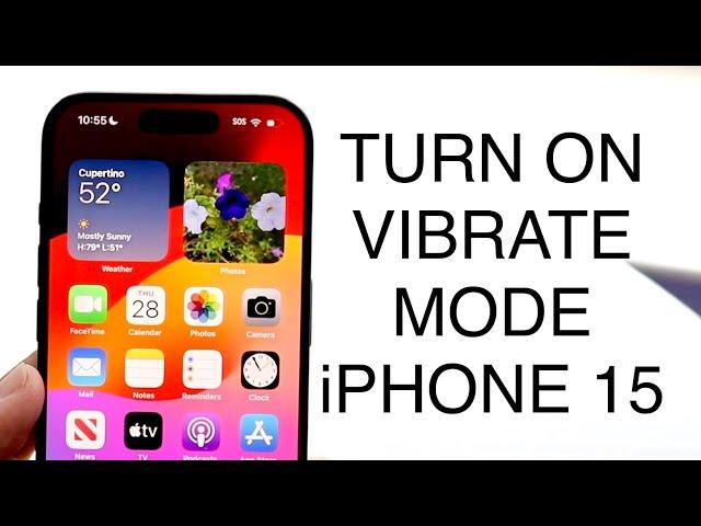 How To Turn On Vibrate Mode On iPhone 15!