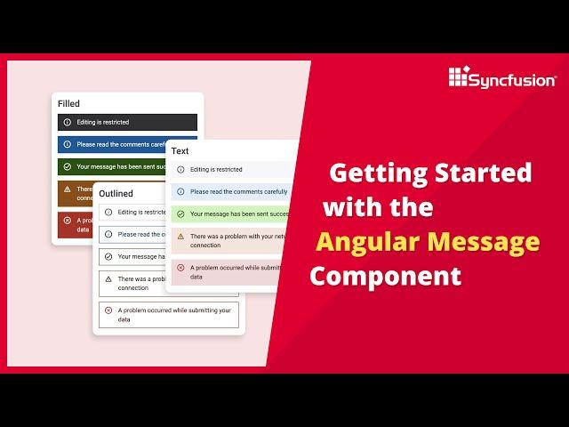 Getting Started with the Angular Message Component