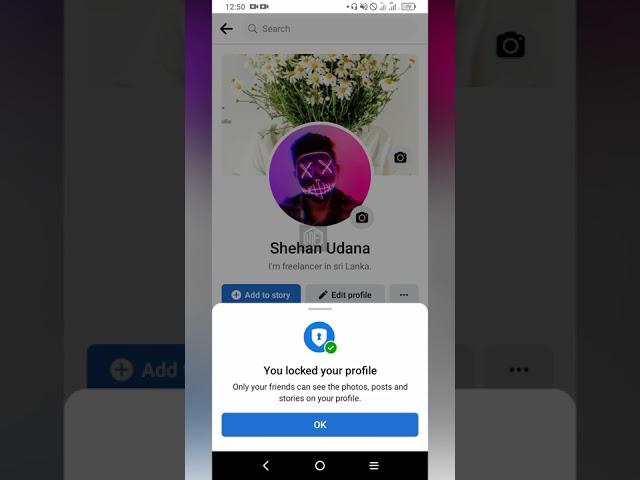 How to Lock and Unlock Your Facebook Profile Sinhala 2022 #shorts #facebookprofilelock